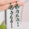 Chic Rhinestone Geometric Tassel Earrings for Women - European & American Style, Trendy & Elegant Design
