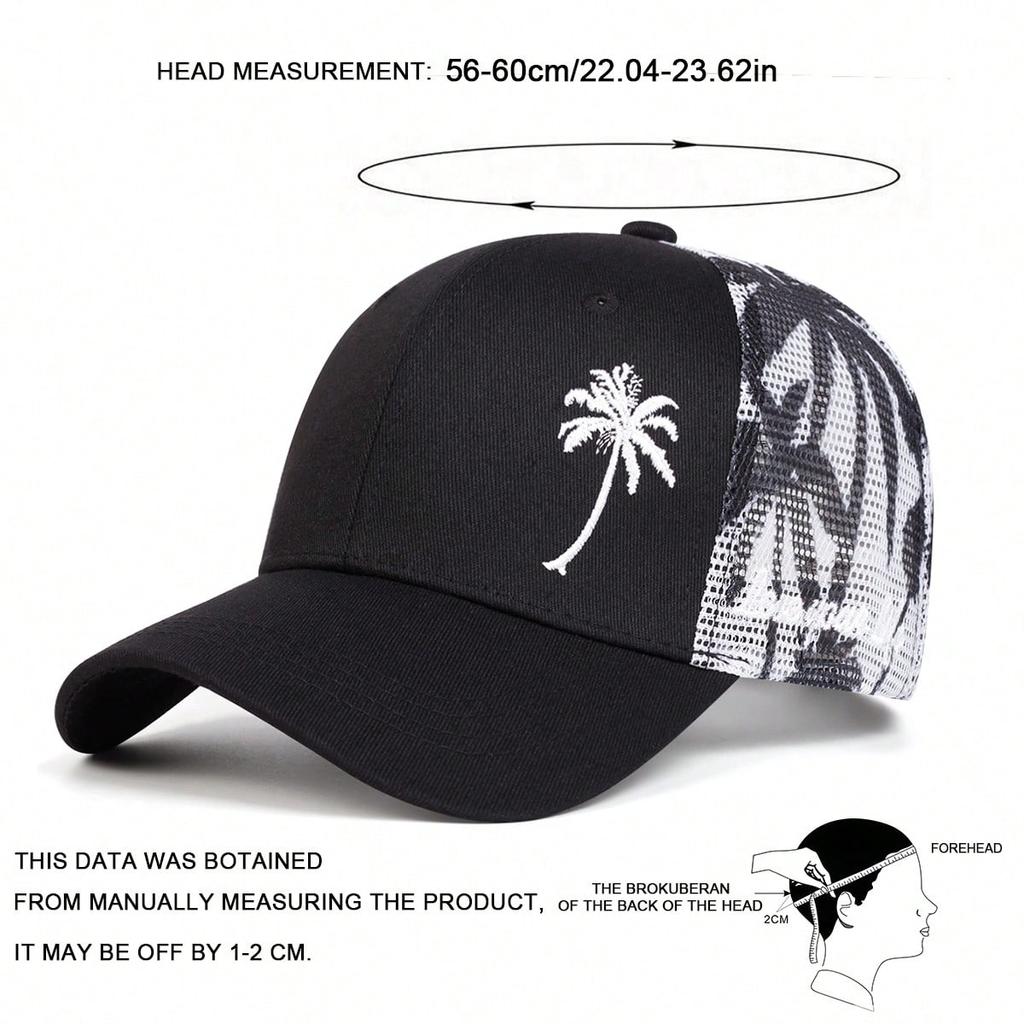 Men's Sun Protection Casual Mesh Cap Coconut Tree Truck Driver Hat gorras de béisbol moto gp baseball caps for men