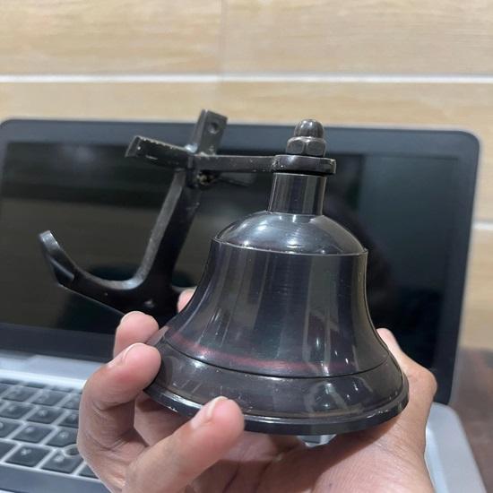Set of 4 Anchor Bell Mount Dinner Door Bell Indoor, Outdoor Decor Deep Sound Traditional Sacred Church Bell For Housewarming Gifts