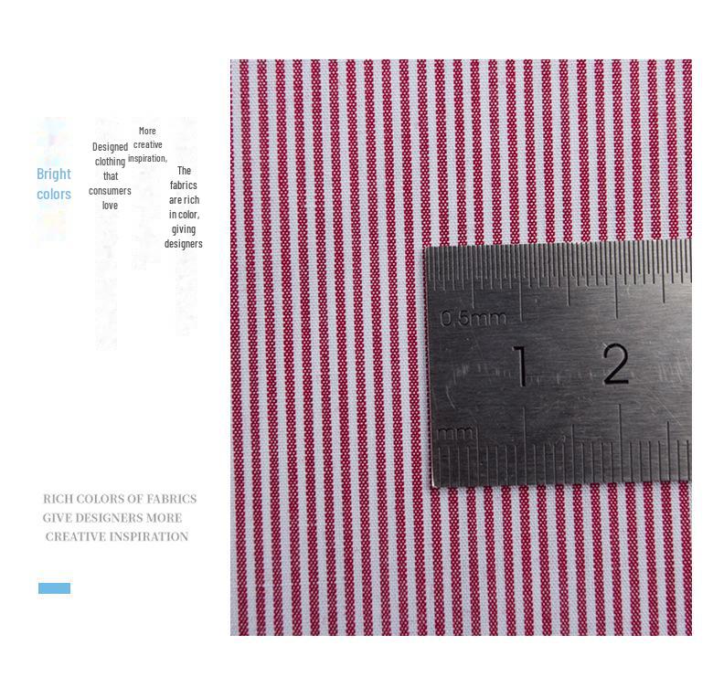 Cotton Yarn-Dyed High-Density Striped Fabric for Clothing and Sportswear