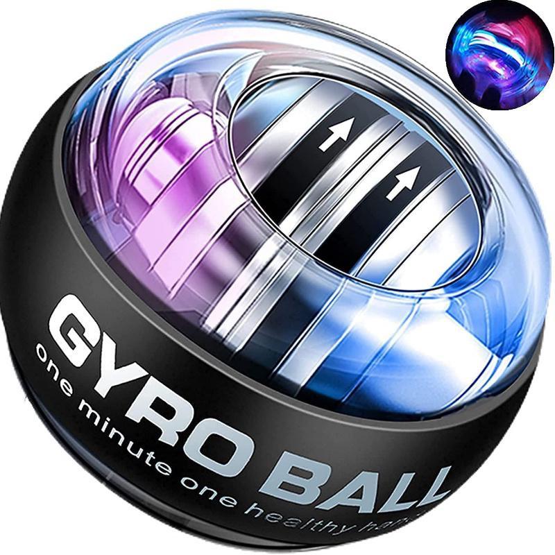 Wrist Trainer Exercises Power Ball Wrist&Forearm Strengthener Essential Push-Start Spinner Gyro Ball with LED Lights for Wrist Excreise