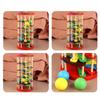 Children Pounding Ball Fall Ladder Small Hammer Colorful Knock Toy Baby Early Education Wooden for Baby 2 3 4 Years Old