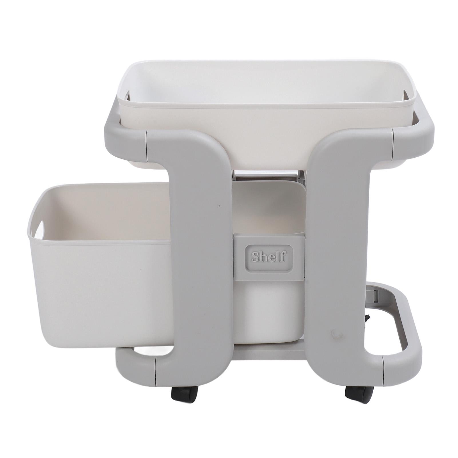 

Rolling Utility Cart Multipurpose Large Capacity Drawer Design 2 Tier Mobile Utility Cart for Kitchen Office