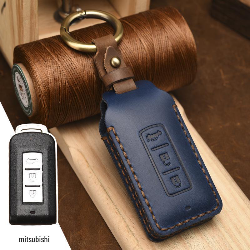 

Handmade Genuine Leather Key Case Cover for Mitsubishi