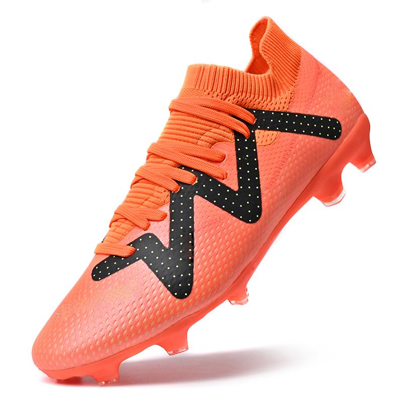 

Мужские футбольные бутсы с высоким верхом Broken Nails TF Anti-slip Long Nails AG Professional Trainer Football Soccer Shoes для мужчин 41 оранжевый