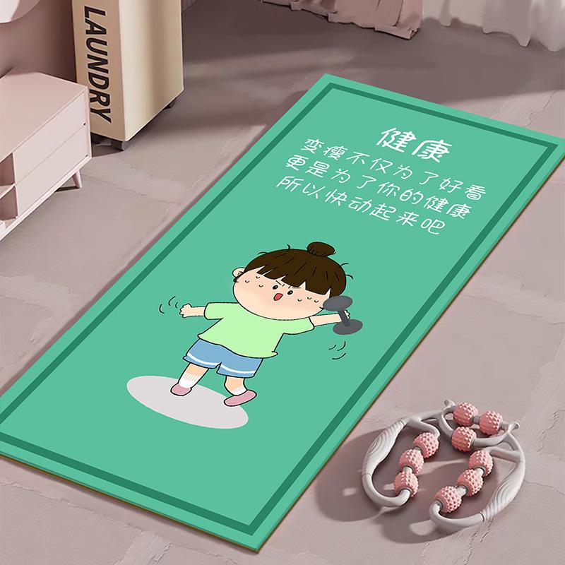 Covoraș de fitness silențios, antiderapant, cu absorbție a șocurilor, pentru sărituri în interior, alergare, dans și yoga