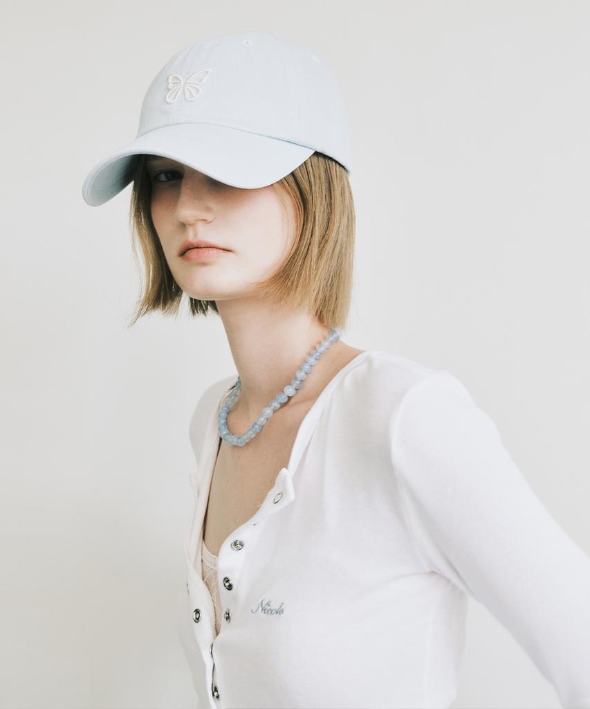 Nigaennikol Button Henley Neck Top_Ivory