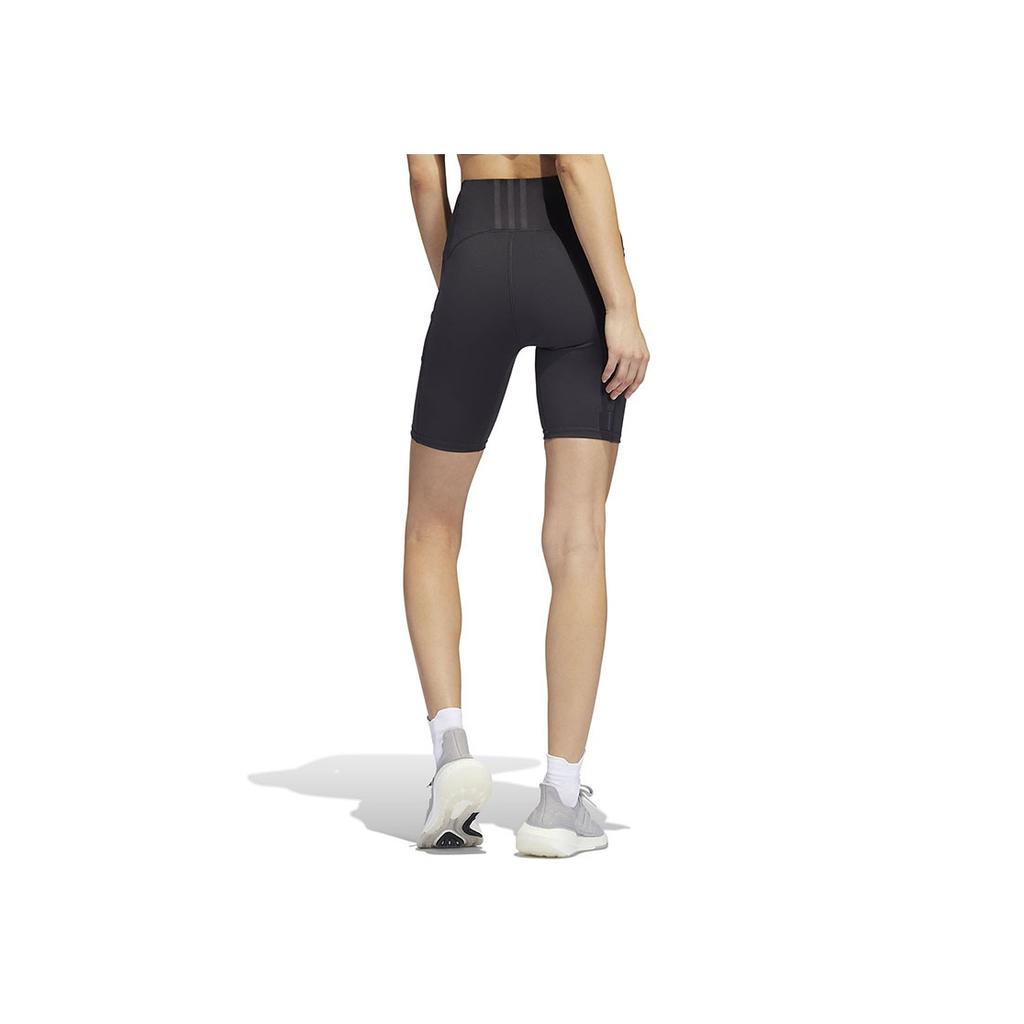 Adidas High-Waisted Running Training Fitness Shorts Women Bottoms Black HC3335