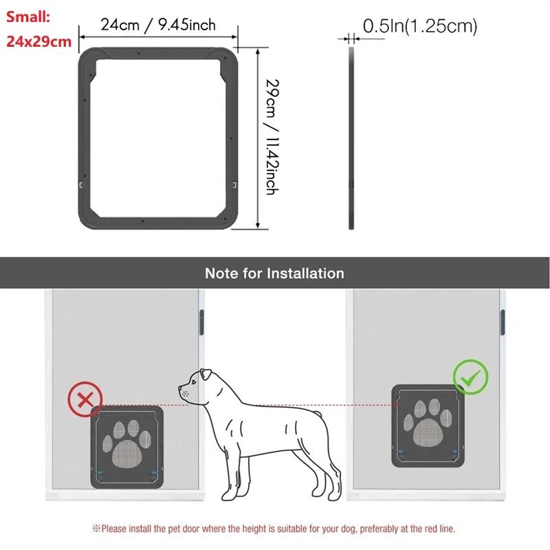 

Pet Kitty Dog Door Flap Gate Opener Controlled Entry Electronic Screen Window Protector Wall Mosquito Net Dog and Cat Door