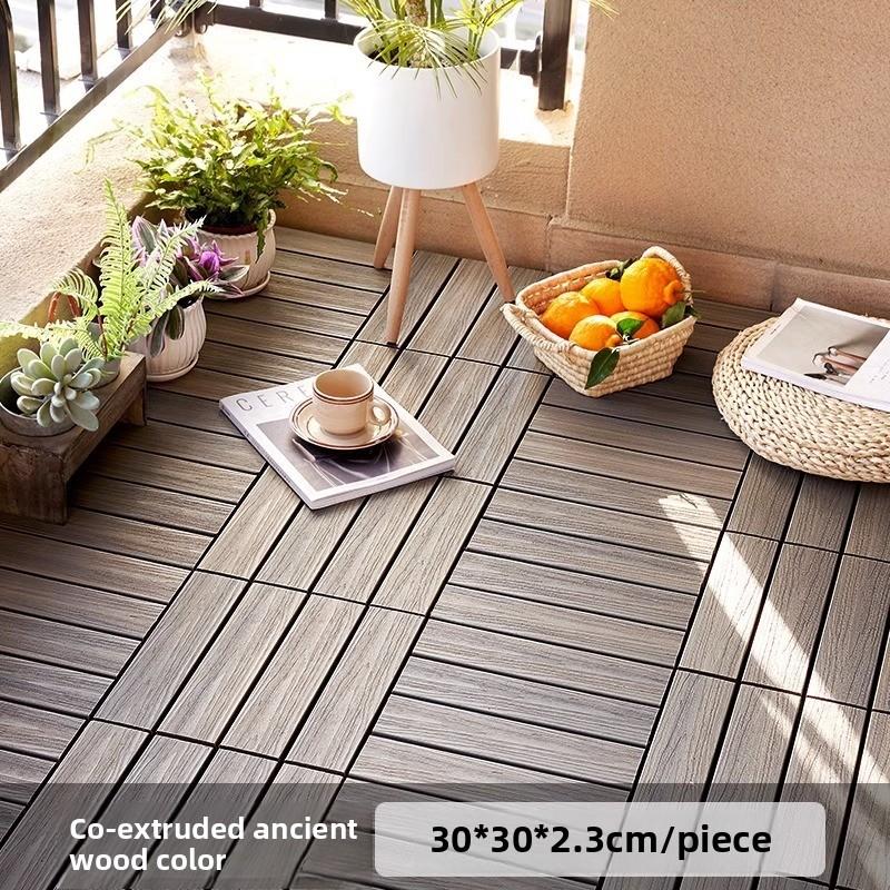 

Costoffs Acacia Wood Interlocking Flooring Plates Deck Plates, упаковка 10/27, водостойкая и нескользящая для использования в помещении и на открытом воздухе 30*30cm*2.3-27PCS