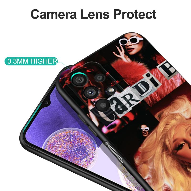 Black Tpu Case For OPPO Reno 6 5 3 4 4Z 4F SE 5F 5Z PRO PLUS Lite 6 6z  4G 5G Cardi-B