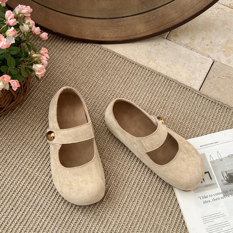 Fashion Heightened Inner Round Toe Women Summer Outside Solid Color Loafer Single Shoes