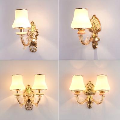 Wandleuchte Glasschirm LED Lampe Wandleuchten Leuchten 1/2 Köpfe Dekorativ Modern Applique Murale für Innen Hotel Nachttisch