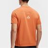 Fila Letter Print Knitted Sports Short Sleeve T-Shirt Men Tops Coral Gold A11M417104F-OR