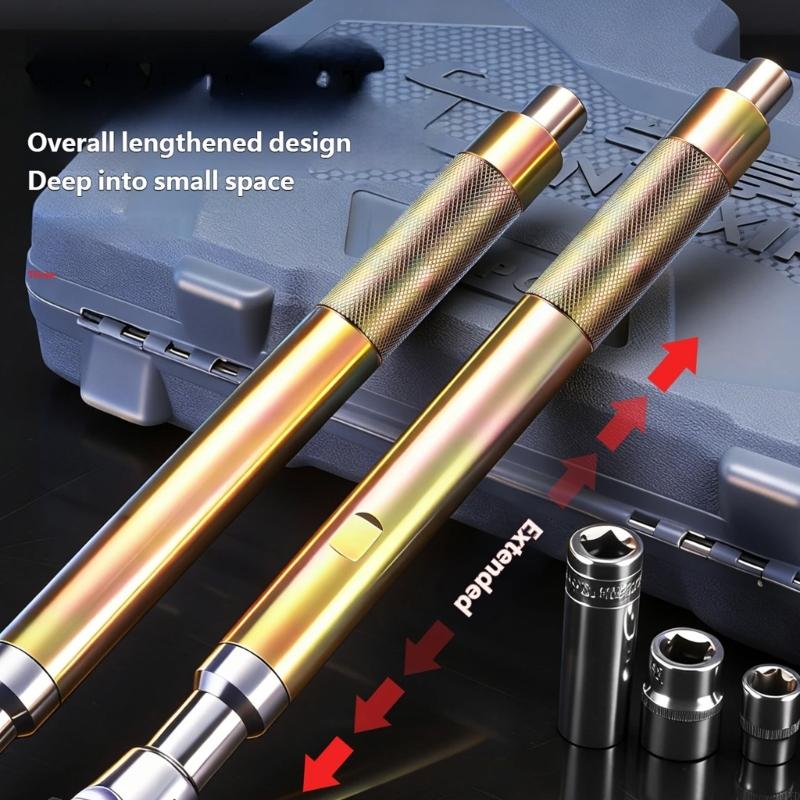 Extended Length Ratchet Spanner With Ergonomic Grip For Mechanical Assembly And DIY Projects M4YD CN