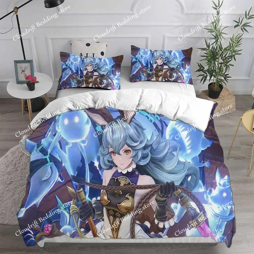 Fashion 3D Game Granblue Fantasy Bedding Sets Comforter Quilt Bed Cover Duvet Cover Pillow Case Sets Kids Adult Size