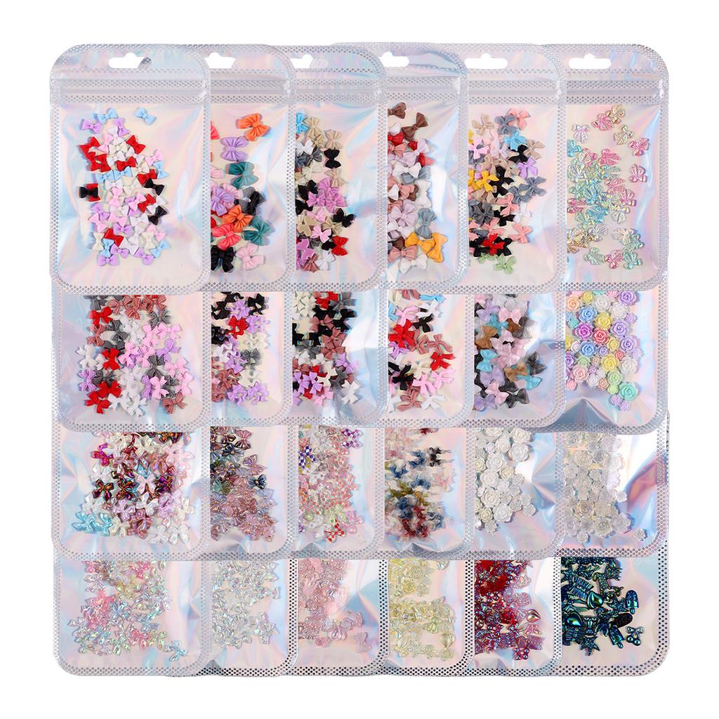 Color Streamer Resin Bow Mixed Nail Art Trinkets Mobile Phone Case Accessories Work In Progress Diy Accessories