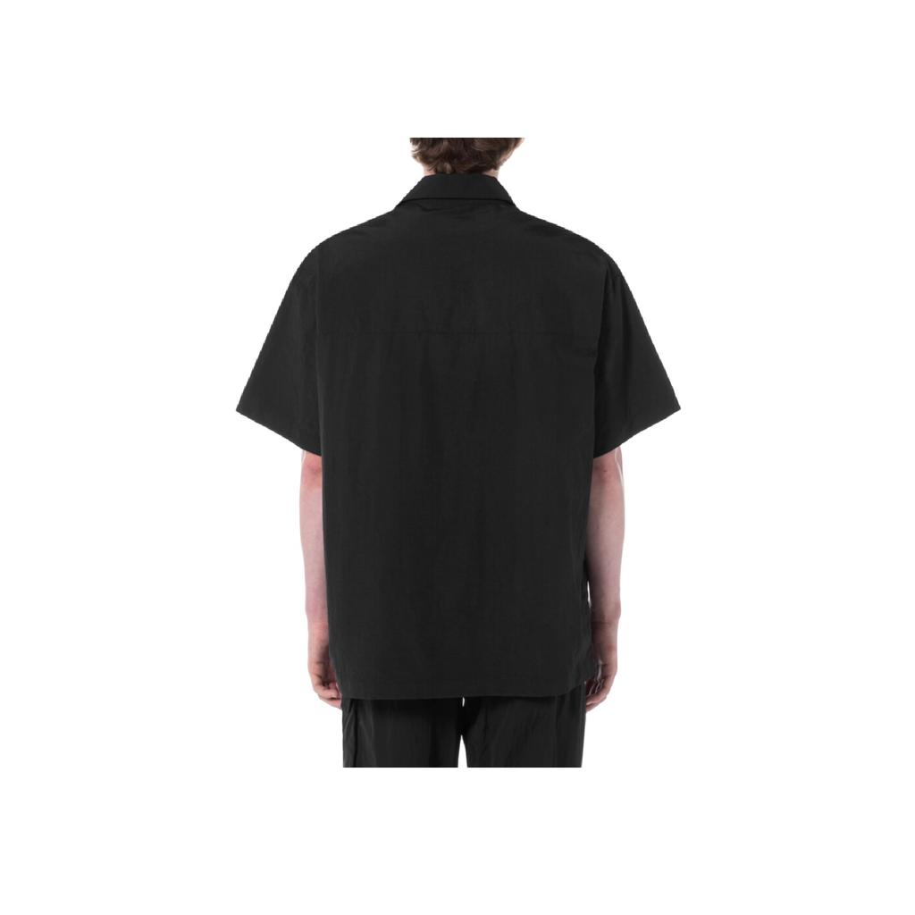 Calvin Klein Solid Loose Button Short Sleeve Shirt Men Shirts Black J326624-BEH