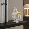 Coole Tierfigur 3D-gedruckte muskulöse Pferdefigur, Skulptur mit Sonnenbrille & Goldbarren, Kreative Desktop-Statue für Erfolg und Wohlstand
