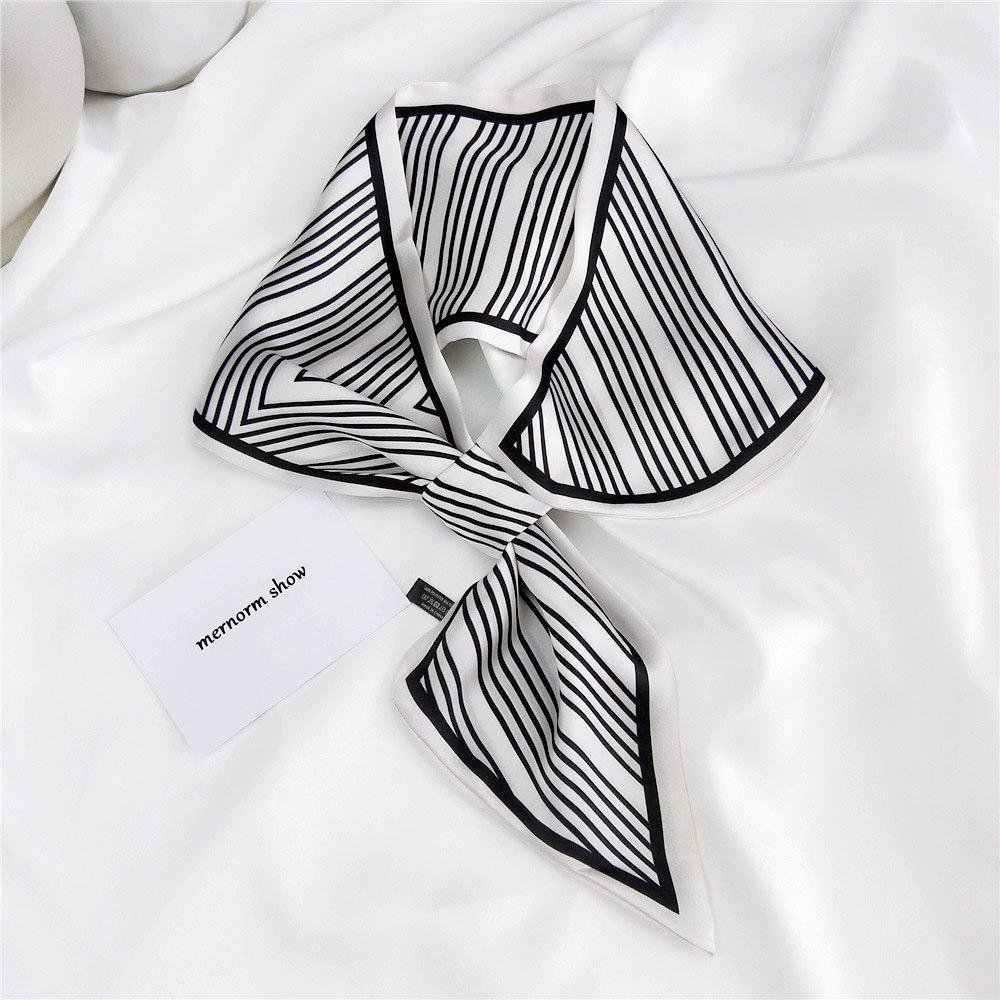 Nové šatky Hodvábne šatky Dámska jarná a jesenná sezóna Dlhé dekoratívne profesionálne šatky Letné tenké štýly spárované s košeľami Štýlové