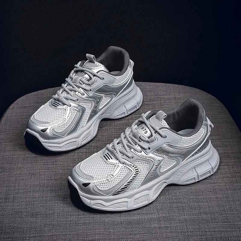 Spring Autumn New Versatile Women's Running Shoes Casual Breathable Sporty Sneakers With Thick Sole Increased Height Korean Styl