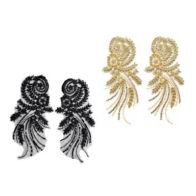2pack Fringe Beads Sequins Patches Luxurious Decoration Accessories for Creative Fashion Lovers
