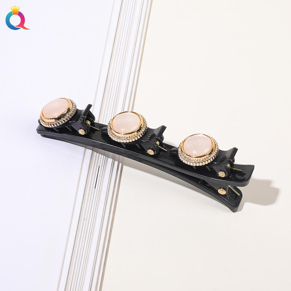 Vierblättriges Kleeblatt Blume Haarspange Damen Gebrochene Haarspange Flecht-Finishing-Artefakt Seitenklammer Ponyklammer