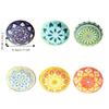6 Piece Vintage Bohemian Style Ceramic Plates Set 5 in Appetizer Plates  Dishwasher-safe