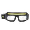 LED Safety Glasses with Rotatable Headlight Motion Sensor Lighted Glasses Adjustable Brightness Rechargeable for