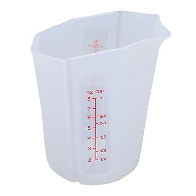 250ml Messbecher mit Skala für trockene und flüssige Zutaten, Quetsch-Messbecher für Küche, Backen, Basteln, Weiß