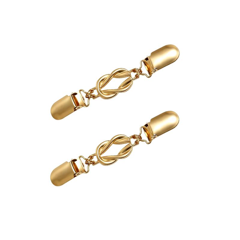 1/2Pcs Adjustable Waist Cinchers Retro Alloy Brooches for Women Shawl Collar Clips Scarf Clasp Anti-Slip Fixing Fashion Accessories