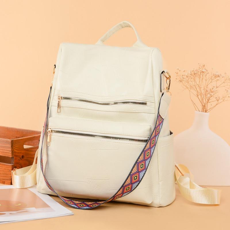 Soft Leather Capacity Casual Backpack