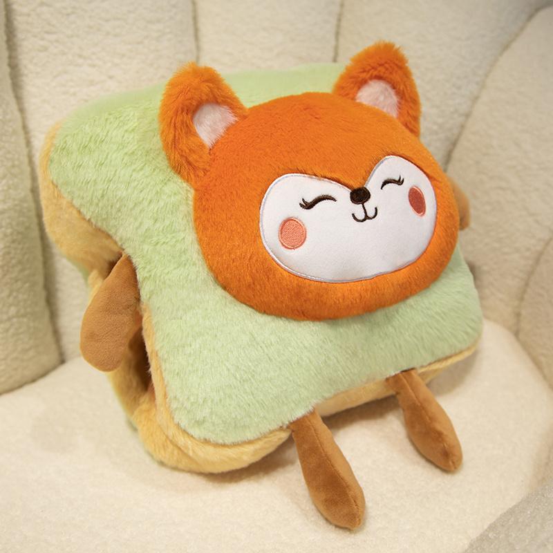 

Plush Bread Pillow Cute Cartoon Food Pig Rabbit Toast Soft Doll Warm Hand Pillow Cushion Home Decor Playthings Birthday Gift Idea 33cm