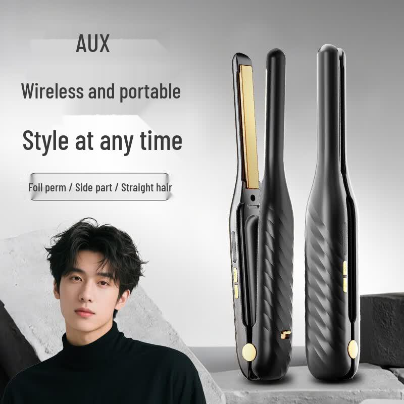 AUX Portable Wireless Mini Hair Straightener & Curler CN plug (adapter included)