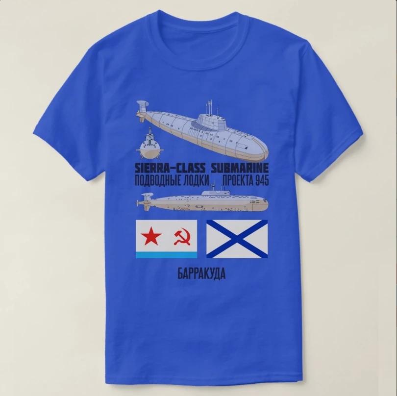 Vintage Soviet Russian Naval Flag Sierra Class Submarine Diagrams TShirt 100 Cotton ONeck Short Sleeve Casual Mens Tshirt