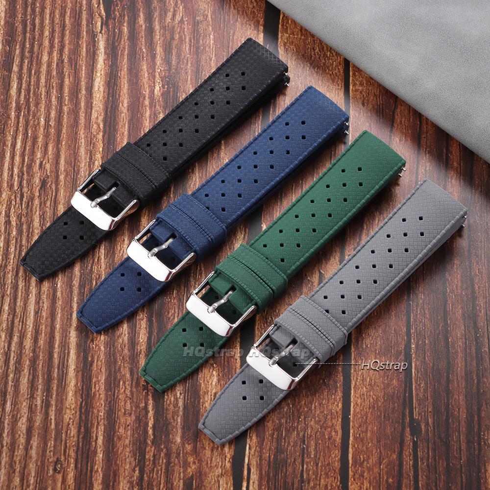 Tropical Silicone Watch Band Quick Release WatchBand 20mm 22mm Rubber Tropic Strap for Smart Watch Waterproof Muti-Color Belt