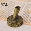 Metal Dip Pen Stand Vintage Round Holder, Durable Exquisite Carved Desktop Ornament, Calligraphy Base Pens And Quill Supply, for Desk Decoration