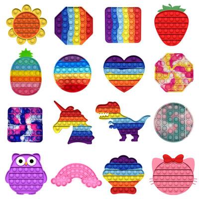 New Push Bubble Fidget Antistress Toys Adult Kids Unicorn Dinosaur Pop Fidget Sensory Toy Autism Special Needs Stress Reliever