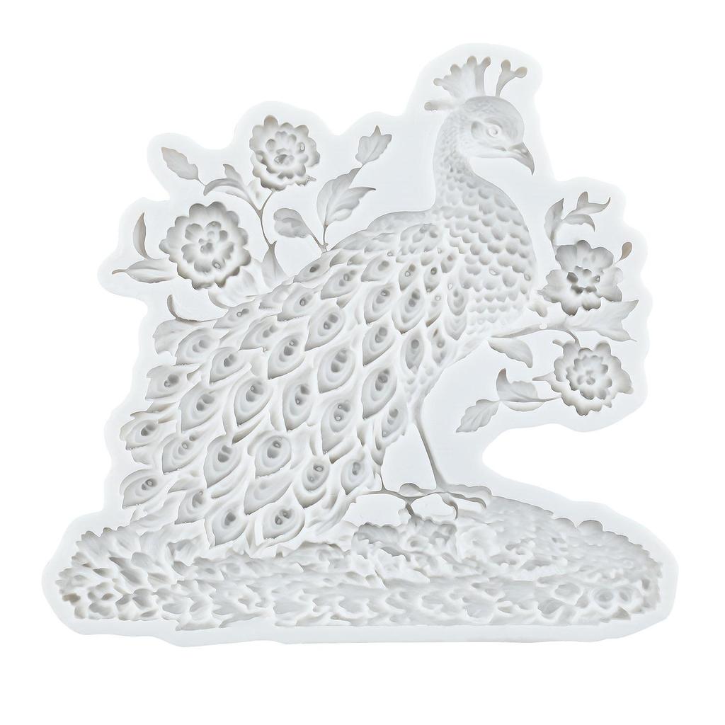 Páv Silikonové formy Páv Fondánová forma Nástroje na zdobení dortů Topper na cupcake Cukroví Čokoláda Gumpasta forma