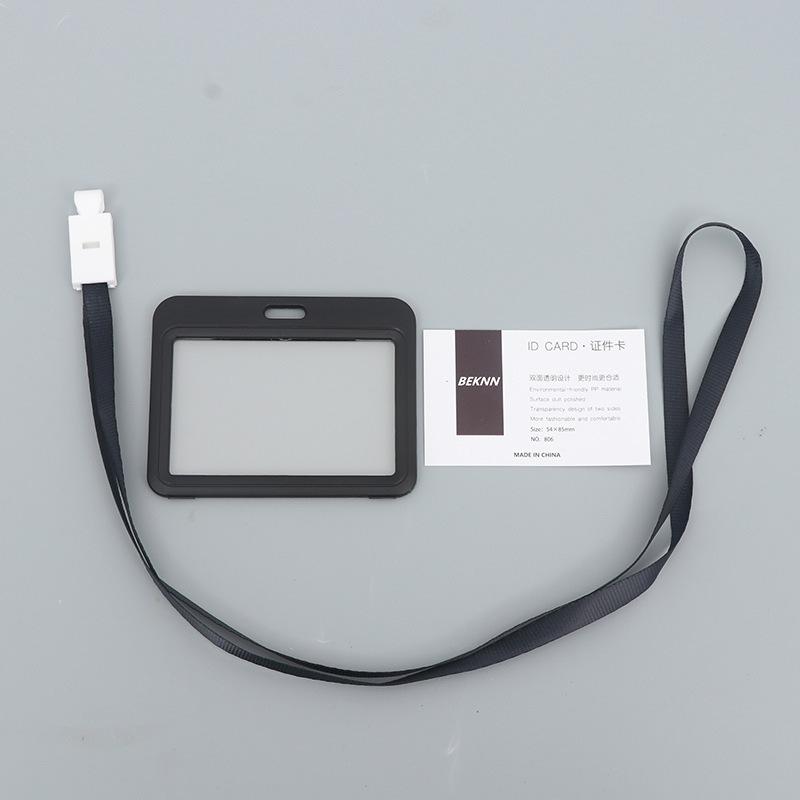 1pcs New Name Credit Card Holders Women Men Bank Card Neck Strap Card Bus ID Holder Students Kids Identity Badge With Lanyard