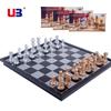 UB Union Magnetic Gold & Silver Folding Chess Set - Plastic Desktop Leisure Toy, Perfect Student Gift