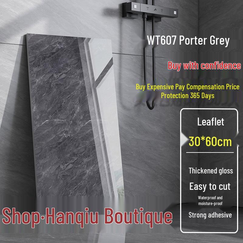 Self-Adhesive Grid Tile Wall Stickers for Bedroom, Living Room, Kitchen & Bathroom Renovation - Waterproof Decoration