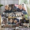 GUOYU Blanket TV The RRookie Throw Soft Flannel Throw Summer Blanket Lightweight Cozy Nap Blanket for Sofa Bed Travel