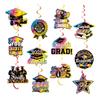 Celebrate 2025 Graduation Banner Paper Graduation Spiral Hanging Decor  Classmates