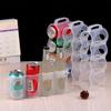 Transparent Drink Bottle Fridge Organizer Case Holder Cans Storage Box Container