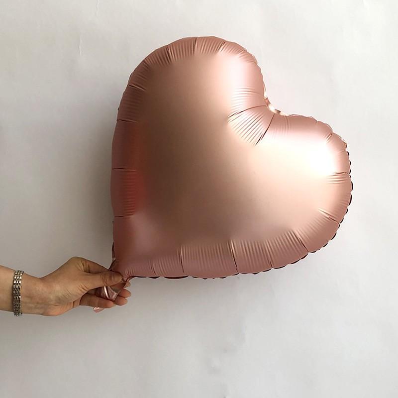 Individuelle Hochzeitsdekoration 18 Zoll Folienballon Helium Geburtstagsparty Aluminiumfolie Einfarbiger Herzförmiger Ballon