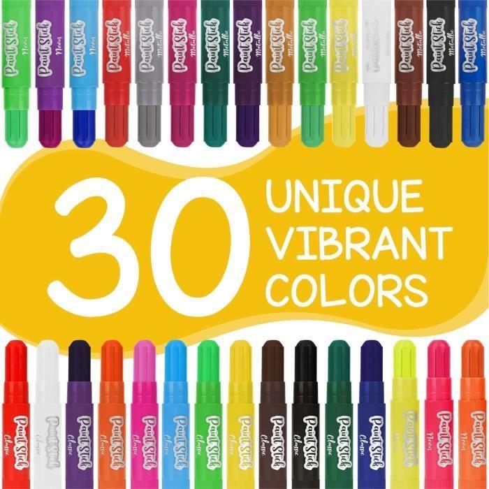 Zenacolor Lot De 30 Bâtons De Peinture Pour Enfants