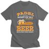 Male Padel Solves Most Of My Problems Beer Solves The Rest T Shirt Short Sleeve 100 Cotton Tee Shirt Loose Oversized Clothing