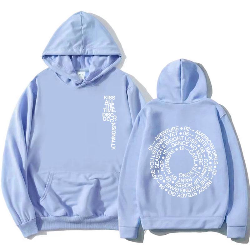HarryStyles KISS ALL THE TIME. DISCO, OCCASIONALLY. Hoodies Album Graphic Print Sweatshirts Women Clothing Fleece Hoodie