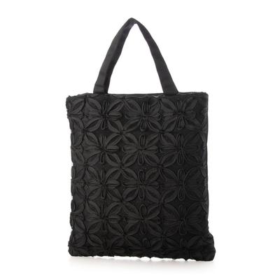 KACHKACH VERY Collaboration Chiffon Motif Tote Bag, 11-00-06020, Women's, Black
